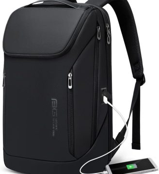 BANGE Business Smart Backpack Waterproof fit 15.6 Inch Laptop Backpack with USB Charging Port,Travel Durable Backpack