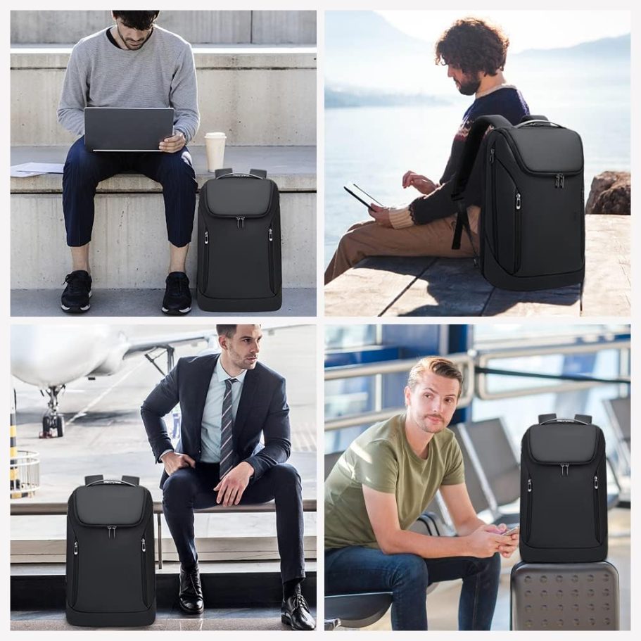 BANGE Business Smart Backpack Waterproof fit 15.6 Inch Laptop Backpack with USB Charging Port,Travel Durable Backpack - Image 7