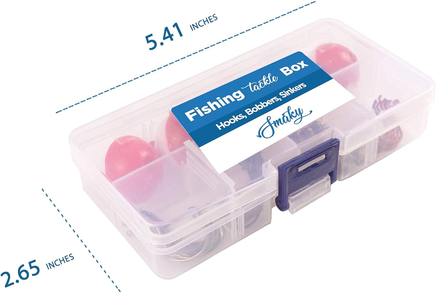 Smaky Fishing Tackle Kit Beginners Equipment 80 Pcs-Includes Fishing Hooks Bobbers Circle Octopus Hooks Sinkers| Starter Kit for Artificial and Live Baits (80-Pcs) - Image 7